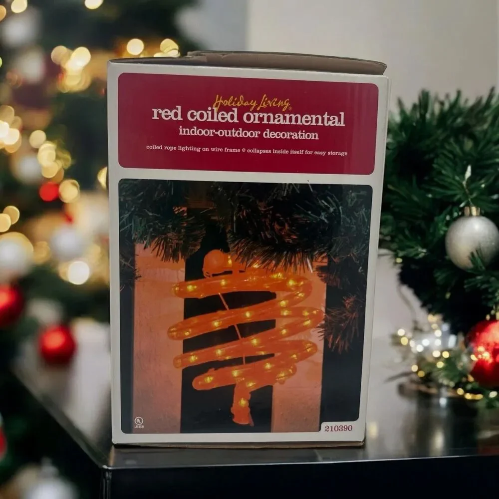 Holiday Living Red Coiled Lighting Rope Ornamental Indoor-Outdoor Decoration
